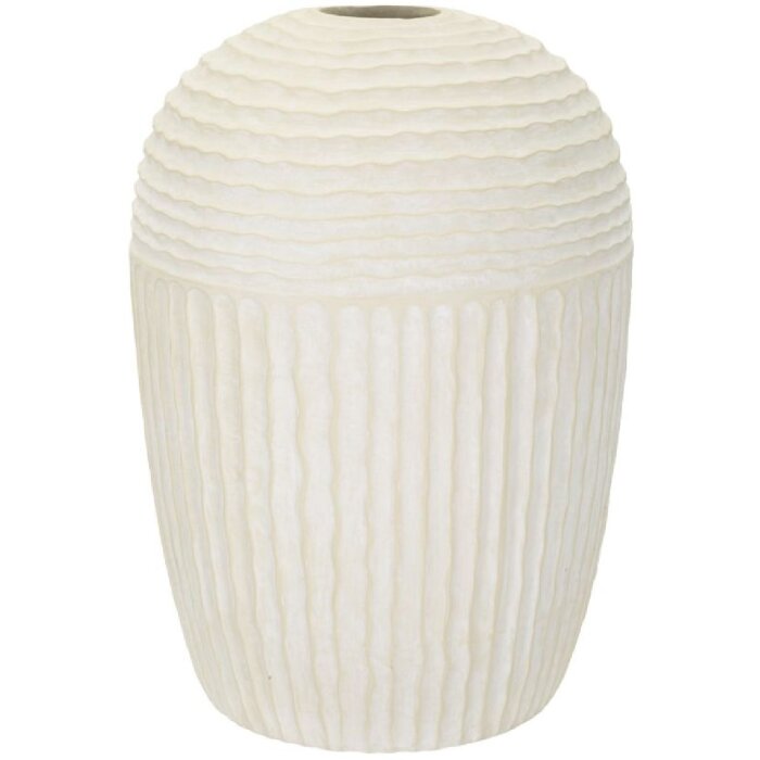 Mauro Ferretti Vaso Cristalli di Ghiaccio Ø39x56cm crema MGO opaco