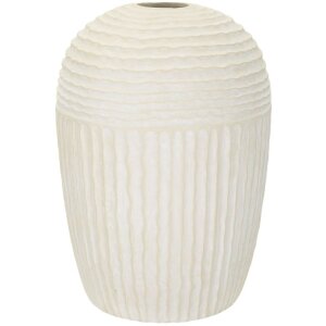Mauro Ferretti Vaso Cristalli di Ghiaccio Ø39x56cm crema MGO opaco