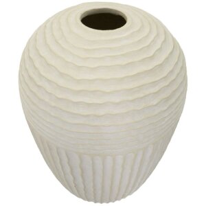 Mauro Ferretti Vaso Cristalli di Ghiaccio Ø39x56cm crema MGO opaco