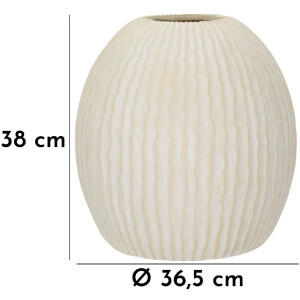 Mauro Ferretti Vaso Eiszapfen Ø 36,5x38 cm crema