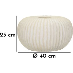Mauro Ferretti Vaso stalattite Ø 40x23 cm crema