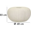 Mauro Ferretti Vaso stalattite Ø 40x23 cm crema