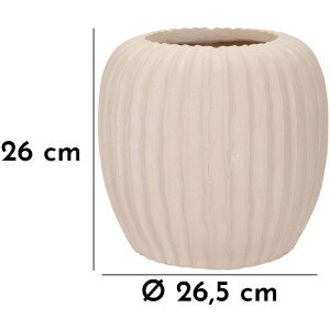 Mauro Ferretti Vaso Nebel Ø 26,5x26 cm crema