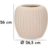 Mauro Ferretti Vaso Nebel Ø 26,5x26 cm crema