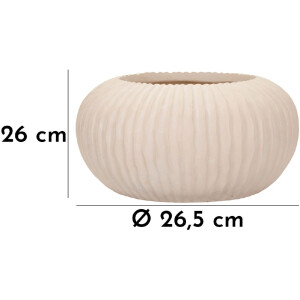 Mauro Ferretti Vaso Nebel Ø35x18 cm crema