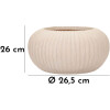 Mauro Ferretti Vaso Nebel Ø35x18 cm crema