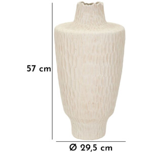 Mauro Ferretti Vaso Ombra Ø 29,5x57 cm crema