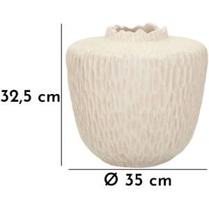 Mauro Ferretti Vaso Schatten Ø 35x32,5 cm crema