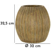 Vaso Brise Ø 32x32,5 cm verde salvia Mauro Ferretti