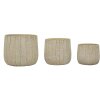 Mauro Ferretti Set 3 vasi cachepot Flocke 30,5x27/25x22,2/19,5x18 cm crema