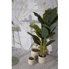 Mauro Ferretti Set 3 vasi cachepot Flocke 30,5x27/25x22,2/19,5x18 cm crema