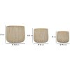 Mauro Ferretti Set 3 vasi cachepot Flocke 30,5x27/25x22,2/19,5x18 cm crema