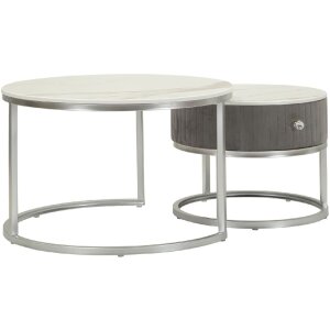 Mauro Ferretti Tavolini Greys Set 2 pezzi 70x45 –...
