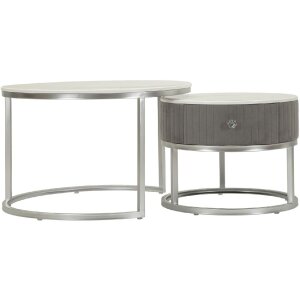 Mauro Ferretti Tavolini Greys Set 2 pezzi 70x45 –...