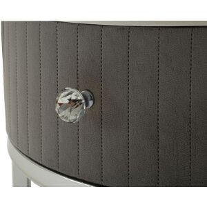 Mauro Ferretti Tavolini Greys Set 2 pezzi 70x45 – 50x40 cm grigio argento