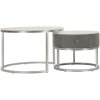 Mauro Ferretti Tavolini Greys Set 2 pezzi 70x45 – 50x40 cm grigio argento