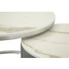 Mauro Ferretti Tavolini Greys Set 2 pezzi 70x45 – 50x40 cm grigio argento