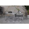 Mauro Ferretti Tavolini Greys Set 2 pezzi 70x45 – 50x40 cm grigio argento
