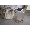 Mauro Ferretti Tavolino laterale a cuore Ø 40x45,5 cm oro bianco