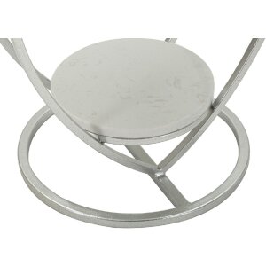 Mauro Ferretti Tavolino laterale a cuore Ø 40x45,5 cm argento bianco
