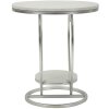 Mauro Ferretti Tavolino laterale a cuore Ø 40x45,5 cm argento bianco