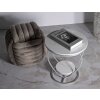 Mauro Ferretti Tavolino laterale a cuore Ø 40x45,5 cm argento bianco