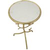 Mauro Ferretti Tavolino Vögel Marble Ø 38x60 cm oro bianco