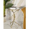 Mauro Ferretti Tavolino Vögel Marble Ø 38x60 cm oro bianco