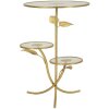 Mauro Ferretti Tavolino con 3 ripiani Ø 54x69,5 cm oro