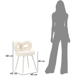 Mauro Ferretti Sedia Mini Ilary 40x67 cm bianco