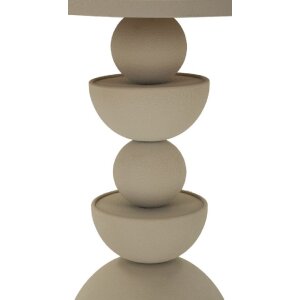 Mauro Ferretti Tavolino Dune con piano specchiato Ø 45x49,5 cm crema