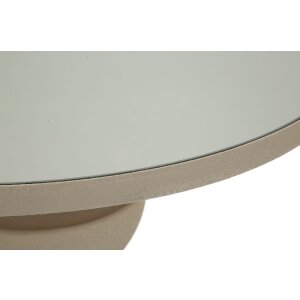 Mauro Ferretti Tavolino Dune con piano specchiato Ø 45x49,5 cm crema