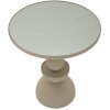 Mauro Ferretti Tavolino Dune con piano specchiato Ø 45x49,5 cm crema