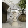 Mauro Ferretti Tavolino Dune con piano specchiato Ø 45x49,5 cm crema