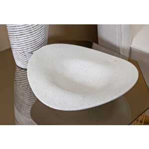 Mauro Ferretti Ciotola decorativa Elegant 41x41x12 cm crema
