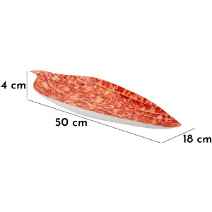 Mauro Ferretti Ciotola decorativa Tropfen Rosso 50x18x4 cm