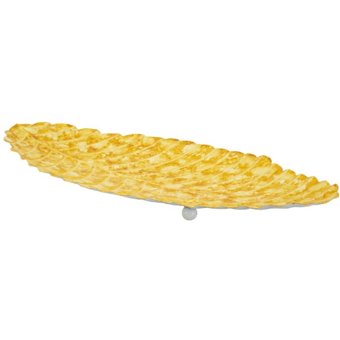 Ciotola decorativa Mauro Ferretti Goccia 57x27x5 cm giallo