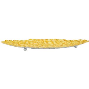 Ciotola decorativa Mauro Ferretti Goccia 57x27x5 cm giallo