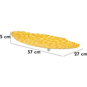 Ciotola decorativa Mauro Ferretti Goccia 57x27x5 cm giallo