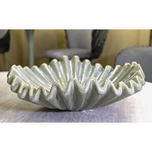 Ciotola decorativa Mauro Ferretti Venedig Ø 40x13 cm verde