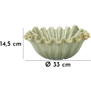 Ciotola decorativa Venedig Ø 33x14,5 cm verde Mauro Ferretti