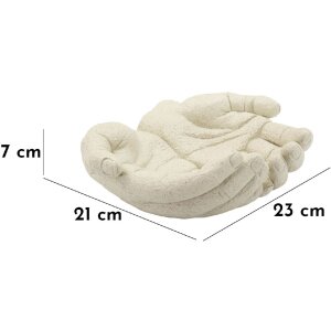 Ciotola decorativa Hands Stons Mauro Ferretti 22,7x20x7,3 cm crema