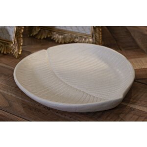 Mauro Ferretti Ciotola decorativa Stons 33x29x4 cm crema