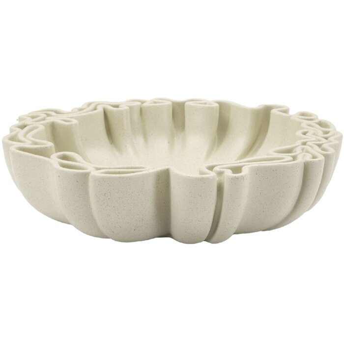 Mauro Ferretti Ciotola decorativa Stons 40,5x38,5x9,5 cm crema