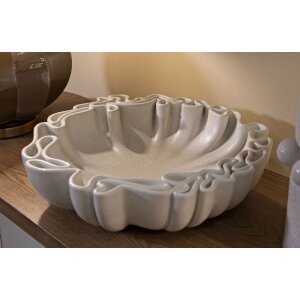 Mauro Ferretti Ciotola decorativa Stons 40,5x38,5x9,5 cm crema