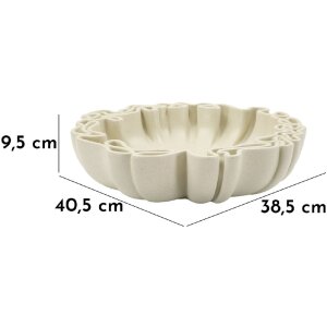 Mauro Ferretti Ciotola decorativa Stons 40,5x38,5x9,5 cm crema