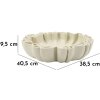 Mauro Ferretti Ciotola decorativa Stons 40,5x38,5x9,5 cm crema