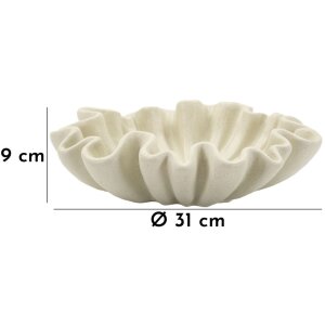 Mauro Ferretti Ciotola decorativa Stons Ø 31x9 cm crema