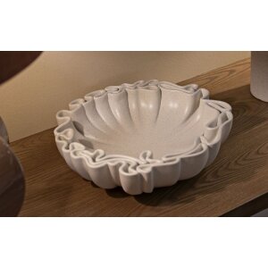 Mauro Ferretti Ciotola decorativa Stons 30,5x29x7,5 cm crema