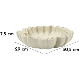 Mauro Ferretti Ciotola decorativa Stons 30,5x29x7,5 cm crema